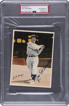 1936 R312 "Pastels" Premiums Joe DiMaggio Signed Rookie-Year Collectible – PSA/DNA 10 Signature!